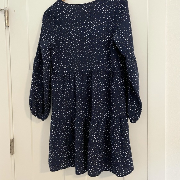 Blue and white long sleeve dress - Picture 3 of 3